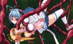 Pregnant anime caught and drilled all hole by tentacles mons