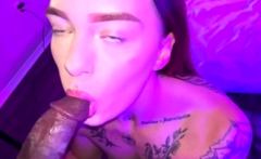 TheLatBarbie Tattoo Babe Gets Plowed By BBC In Fishnet