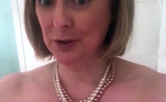 Amateur mature couple jerking off together