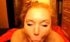 German Redhead Amateur Blowjob and Homemade Action