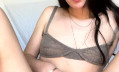 Milf brunette masturbating with toy ass
