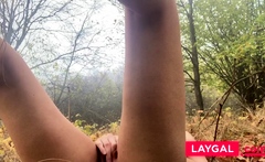 Big-Tits Babe's Public Orgasm
