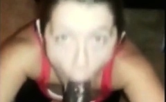 Interracial Amateur Blowjob with a BBC