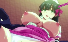 Uncensored Hentai Threesome Creampie Sex and Pussy Eating