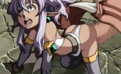 Cute hentai gangbanged by monsters