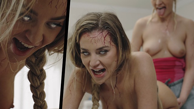 Parasited featuring Cherry Kiss and Blake Blossom's creampie action
