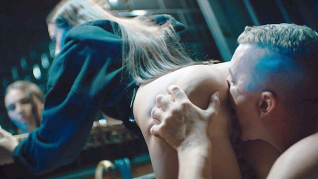 Seductive Steve Q and Milan Cheek at time freeze clip