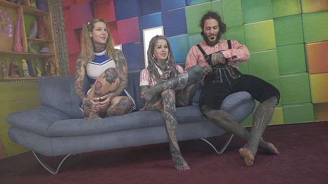 Dirty Dreaz featuring Anuskatzz and Lily Lu's tattoo piercing smut