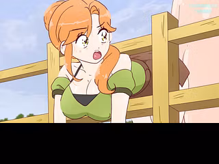 Alex got stuck in the fence on purpose and Steve fucked her! hentai (porn anime sex )4K 2o26