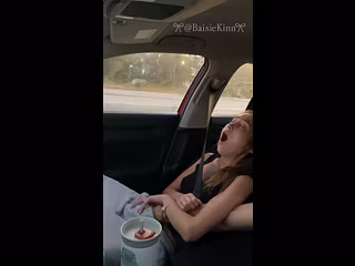 Fingering My Girl in the Fast Lane While the Pressure Builds Public Orgasm on the Highway