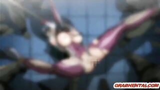 Bondage hentai with bigtits monster cock fucking and swallowing cum