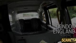 Spanish babe Amarna gets her pussy pounded hard in the backseat by the driver