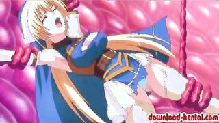 Hentai girl gets brutally attacked by nasty tentacles