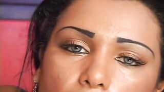 Latina gal mounted in her mouth & butthole