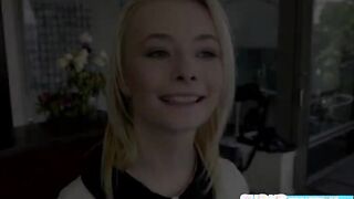 Blondie fun size Maddy Rose gets her tight pink pussy fucked