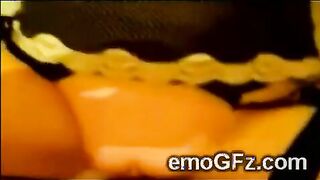Emo beauty gets her tight pink pussy split in this amateur POV