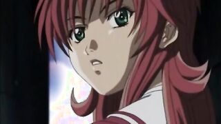 Hentai coed gets bite her tits and fingered pussy