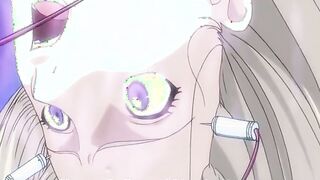 Busty hentai gets electric shocks and dildo robotic fucked