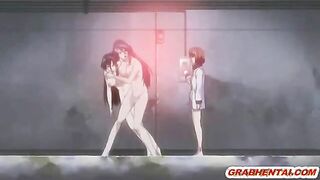 Cute hentai with bigboobs brutally fucked by tentacles