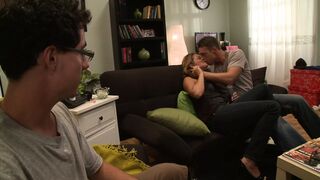 ZVIDZ - Allie Haze Cuckolds Husband By Fucking Hot Dude In Front Of Him! - 4K