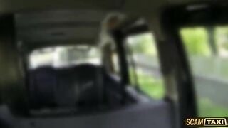 Damn hot Spanish girl gets a free taxi fare and a messy facial