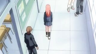 Hentai dickgirl gets hot foreplay in class