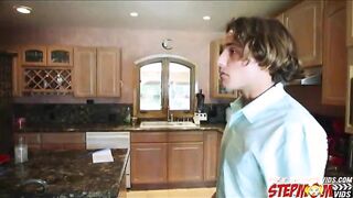 Peeping tom fucks her hot latina maid and her stepmom