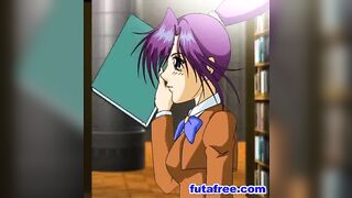 Big busted hentai girl riding hard cock