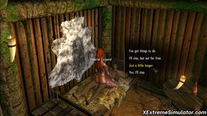 Skyrim MILF riding dick in the house