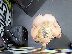 Khloe Kingsley masturbates till bbc peeks through gloryhole