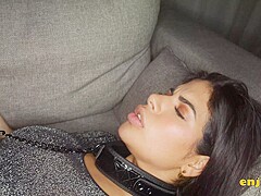 Beautiful, subjugated Latina Sheila Ortega deeply cherishes a sensitive BDSM session and a rigid man