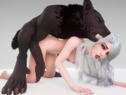 Curvy Bitch breeds with Werewolf | Big Cock Monster | eD Porn Wild Life