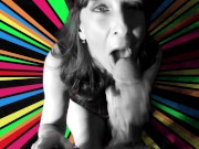 Sexy Granny Groovy Blowjob Shows Cum Swallows