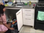 la puta mujer de mi jefe me sedujo mientras trabajaba y termine follandomela