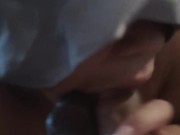 Wife sucking on two big fat cocks. Pov shared wife dildo
