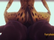 Furry Hentai - POV Cheetah Footjob And Fucked By A Beast