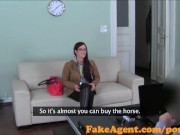 FakeAgent riding chick takes a spunk load of cum over her pussy
