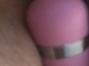 Fresh shaved pussy blonde strip toying and ciunt contractions
