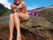 rept up to nudist blonde on the beach and fucked her hard public rough sex - Full video