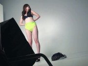 To spice up the modeling audition the Asian minx gives the cameraman a sloppy blowjob