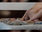 Hot amateur couple crazy sex. I cum on wife's ass.