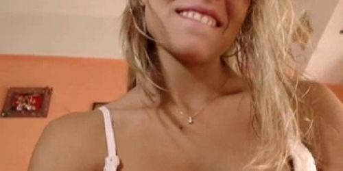 Girl with a perfect body plays on the webcam - video i
