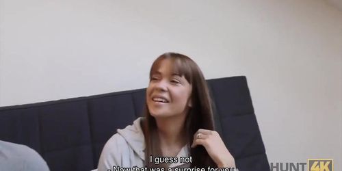 HUNT4K. Cuckold let gf have sex for money with another guy (Lonely Girl)