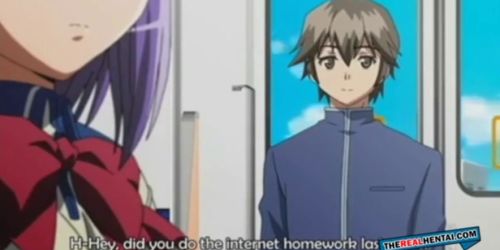 Sex in the Train with the Cute Girl of the Class - Hentai English sub