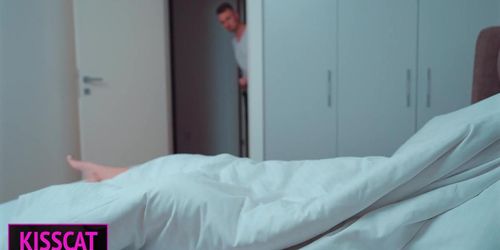 Please, dont cum inside step mom! Step son came to step mother's while step father at the shower (Nubiles)