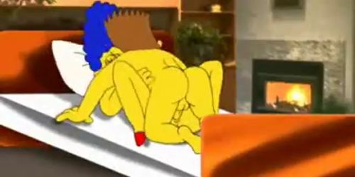 The Simpsons,marge gets banged by delivery boy and homer (short but funny). (Isis Taylor)