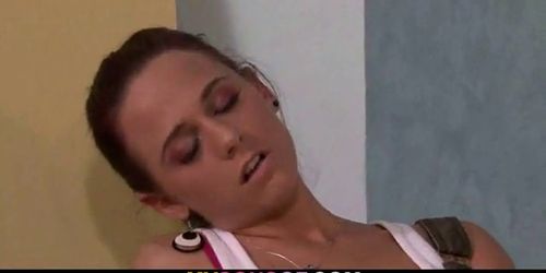 MY SONS GF - Horny guy licks and fucks sweet pussy