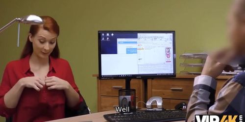 VIP4K. Stunners blowjob makes a naughty man agree to give her a loan
