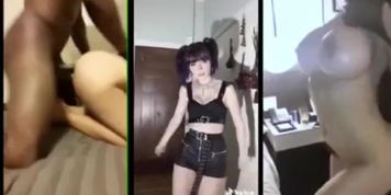 Goth TikTok Slut worships Hung BBC Bulls