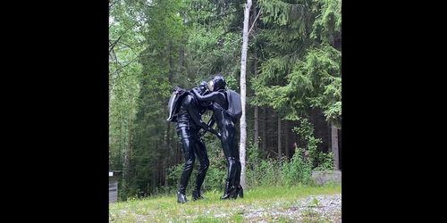 Sex in heavy rubber :-)